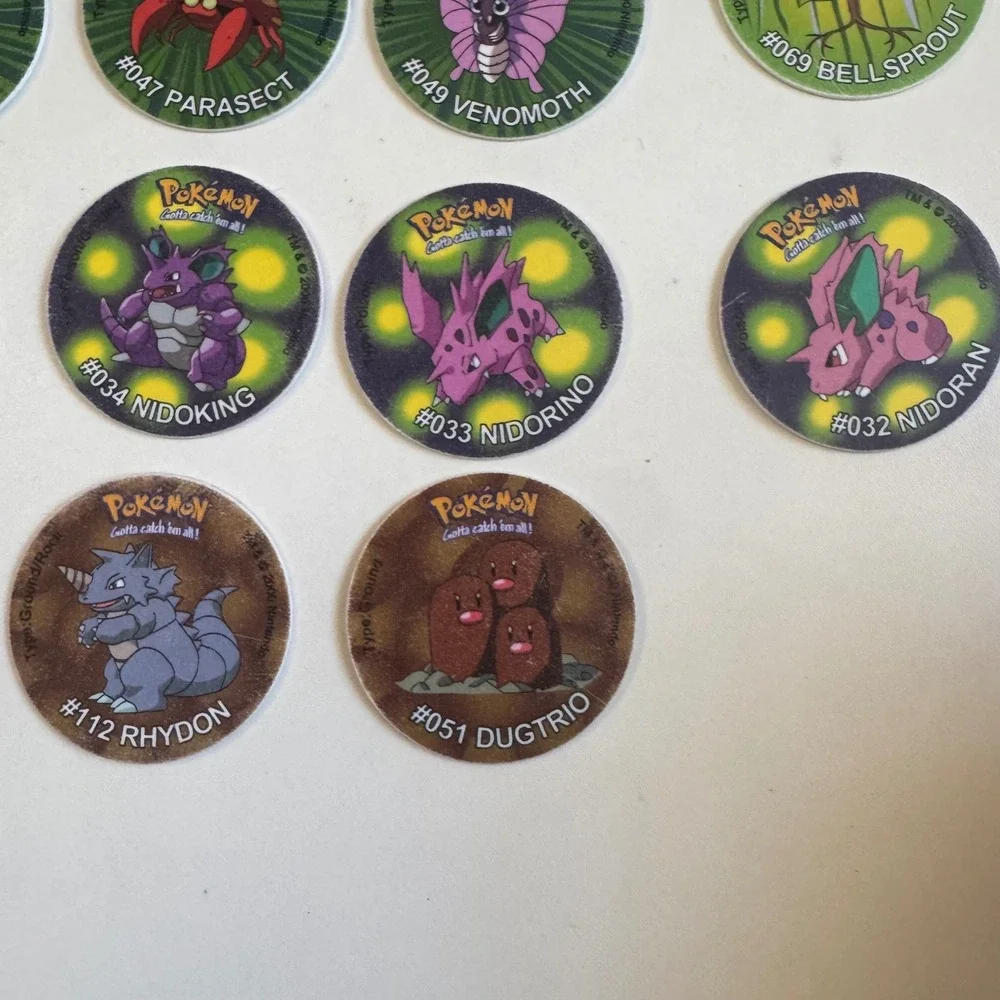 29pc Vintage 2000 Pokemon Tazo Lays Cheetos Collection Pogs Bulbasaur Nidoking